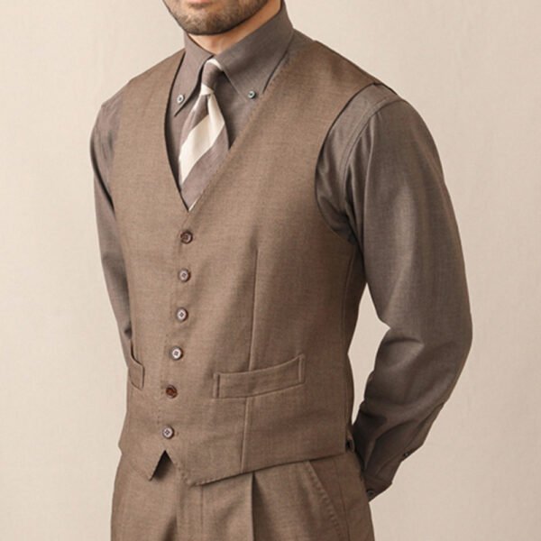 Single-breasted Men's Vests Coat P0266 - Image 5