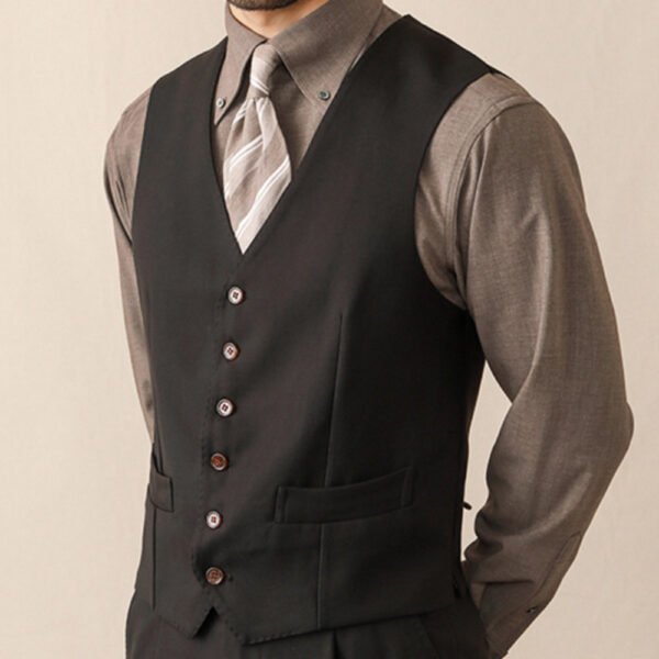 Single-breasted Men's Vests Coat P0266 - Image 4