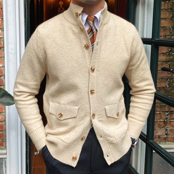 Single Breasted Pocket Sweater Cardigan P0050