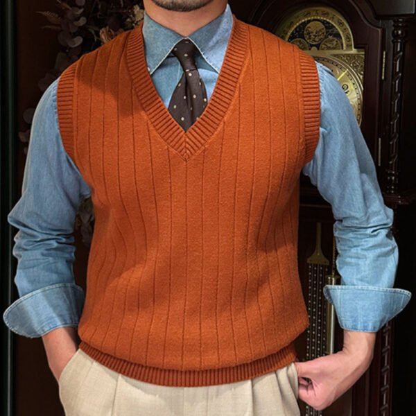 V Neck Pullover Sweater Vest P0049