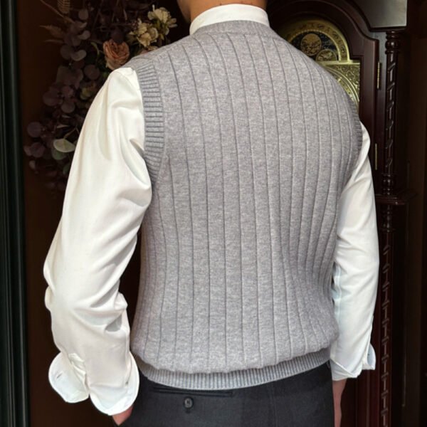 V Neck Pullover Sweater Vest P0049 - Image 6