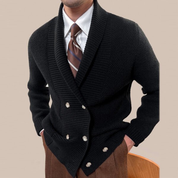 Double Breasted Knitting Sweater Cardigan P0042 - Image 4