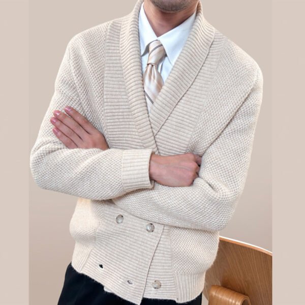Double Breasted Knitting Sweater Cardigan P0042 - Image 5