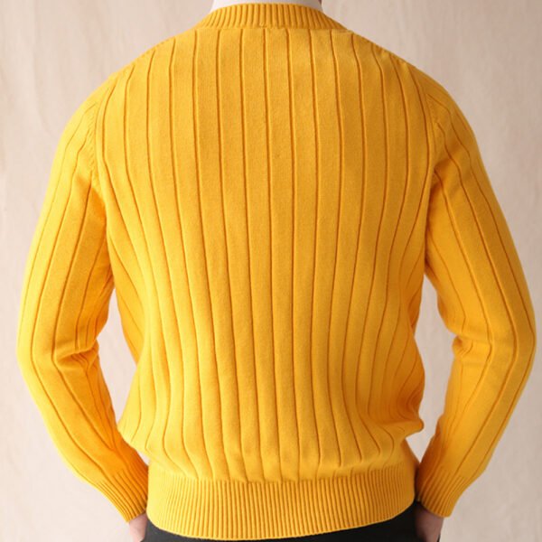 V-Neck Striped Knitting Sweater Pullover P0039 - Image 6