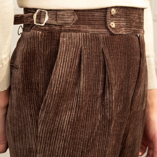 High Waist Corduroy Trousers Pant P0038 - Image 3