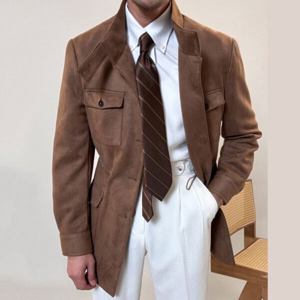 Men's Mid-length Hunting Jacket Coat P0036 - Image 2