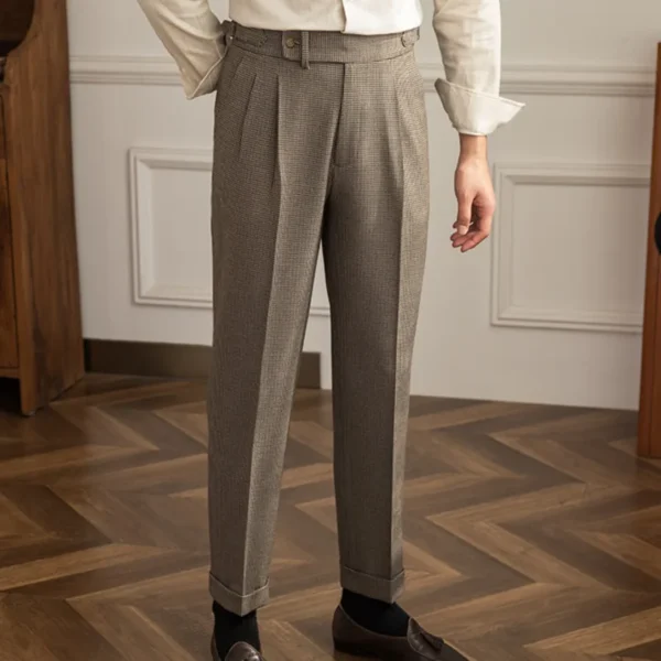 Mens Dress Pant High Waist Straight Leg Pants P0009 - Image 3