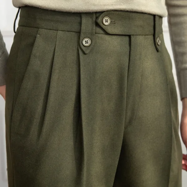 High Waist Casual Men Straight Pants P0005