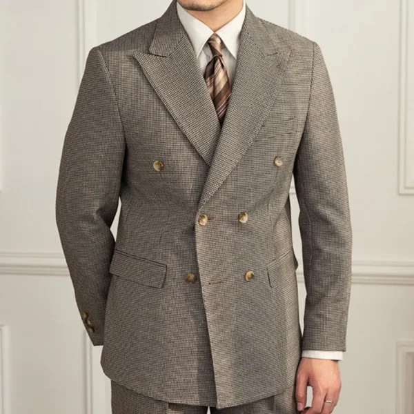 British Gentleman Double Breasted Formal Casual Dress Suits P0010 - Image 2