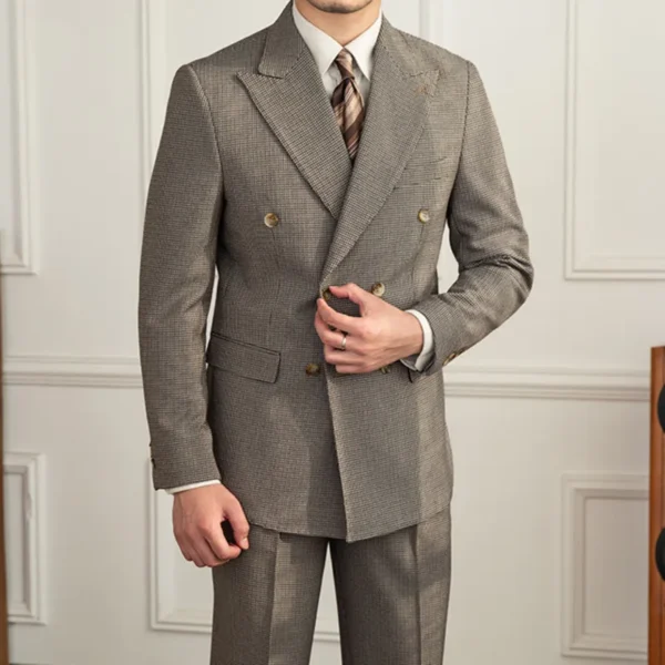 British Gentleman Double Breasted Formal Casual Dress Suits P0010 - Image 3