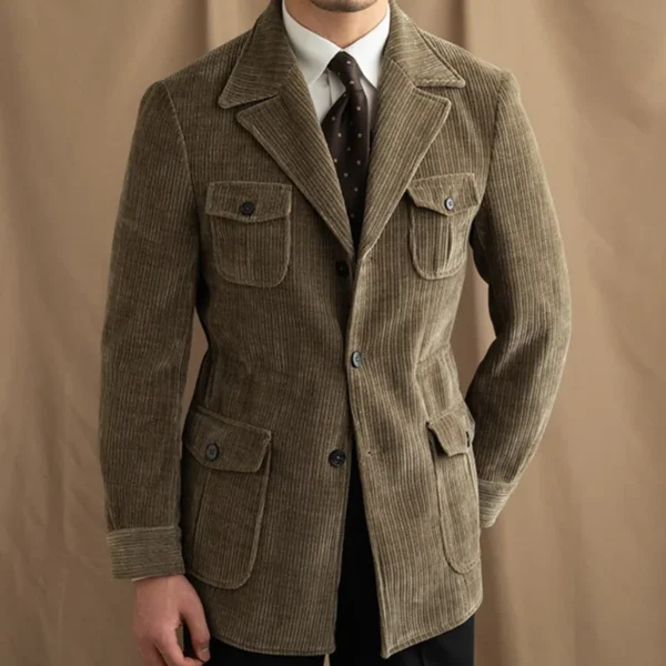 Corduroy Men Suit Jacket Men Wedding P0007 - Image 3