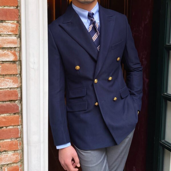 Double Breasted Solid Color Suit Blazer P0117