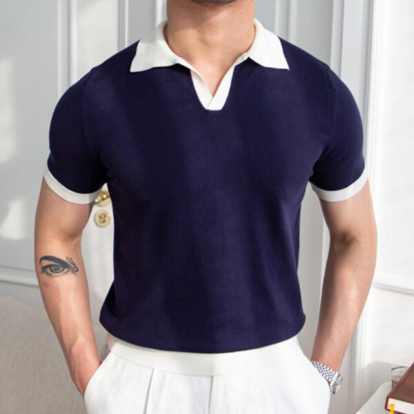 Summer Slim Lapel T-shirt Polo P0107 - Image 4