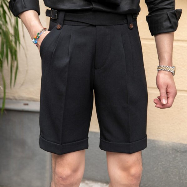 High Waist Men Suit Short Pant P0193 - Image 3