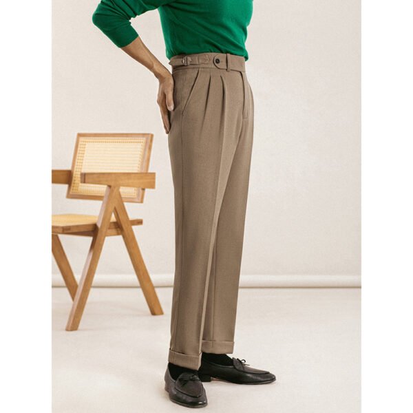 Straight High Waist Paris Button Trousers Pants P0086 - Image 6