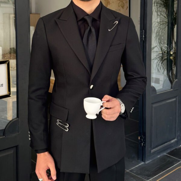 Party Dress Style Black Men Blazer Suit Coat P0326 - Image 3