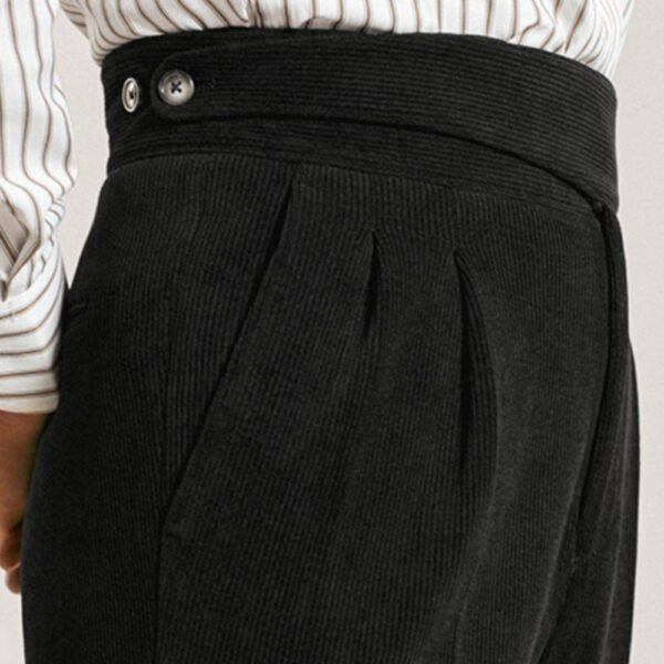 Corduroy Formal Straight High Waist Pants P0279 - Image 2