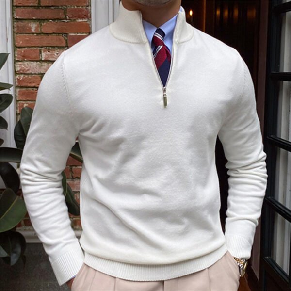 Lapel Pullover Sweater Colors Knitted Sweater P0288 - Image 3