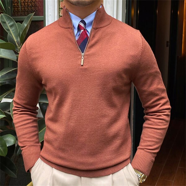 Lapel Pullover Sweater Colors Knitted Sweater P0288