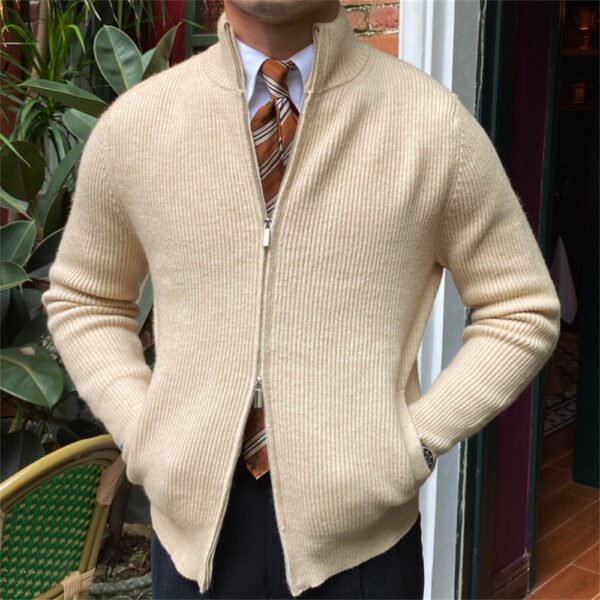 Cardigan Men Knitting Pocket Sweaters  P0286 - Image 6