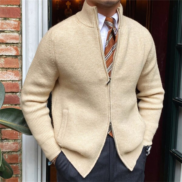 Cardigan Men Knitting Pocket Sweaters  P0286