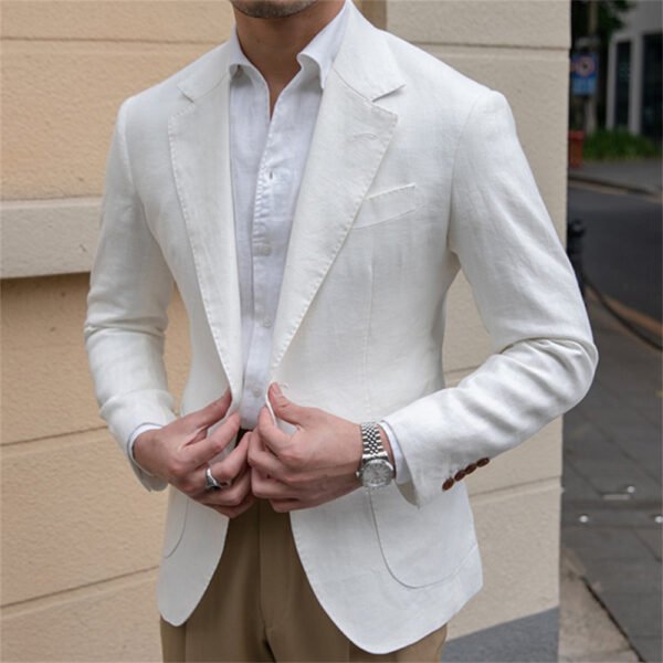 Linen Men Italian Blazer  P0290 - Image 2