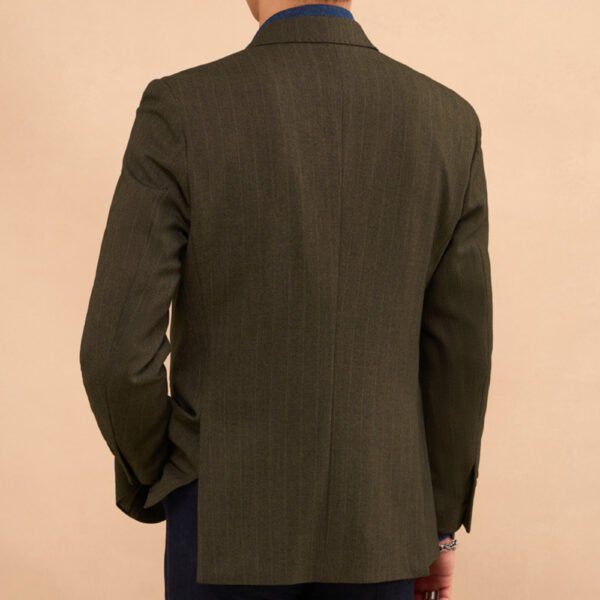 Vintage Sport Stripe Suit Blazer Coat P0294 - Image 6