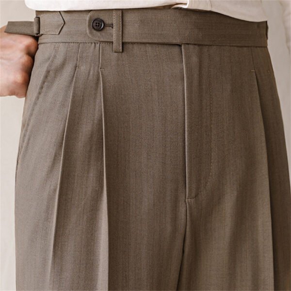 High Waist Straight Suit Pants Men P0298