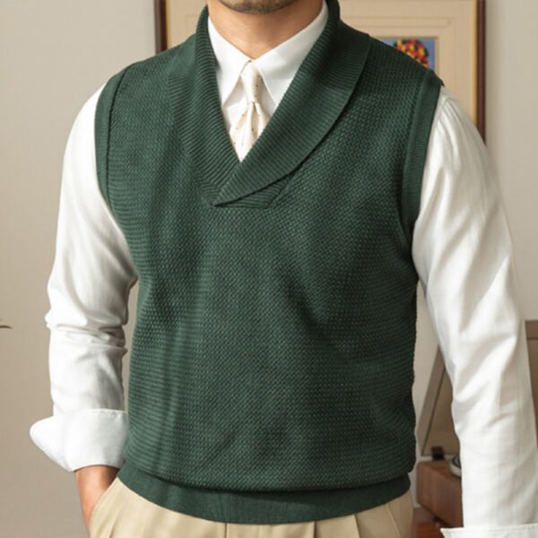 V Neck Vest Knitted Men Pullover Sweater P0305 - Image 2