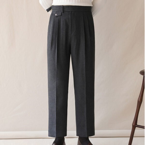 Men's Solid Color Straight Dress Suit Pant P0311 - Image 6