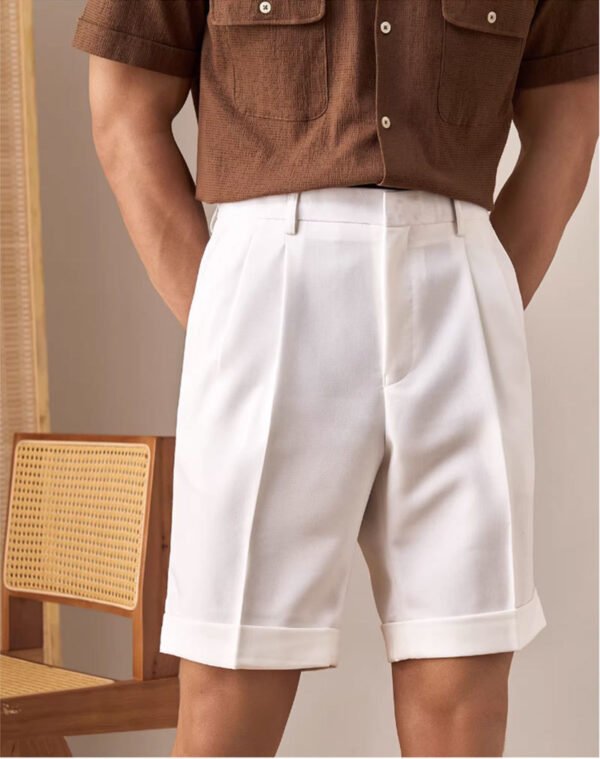 Solid Color Casual Short Pant Men Suit Short P0377 - Image 6