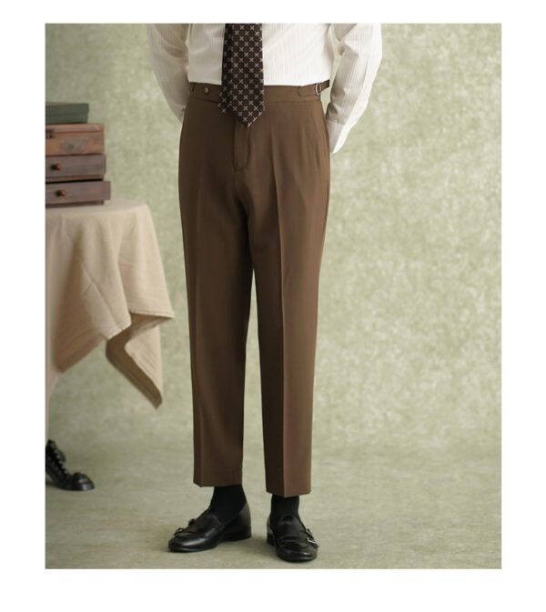 High Waisted Suit Pant Men P0374 - Image 4