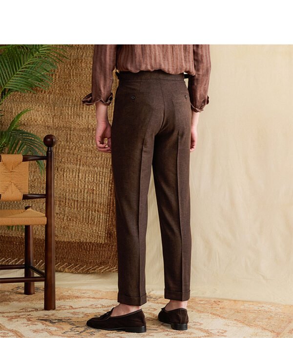 Lyocell Cotton Thin Skin Men Dress Pant High Waist Pant P0372 - Image 9