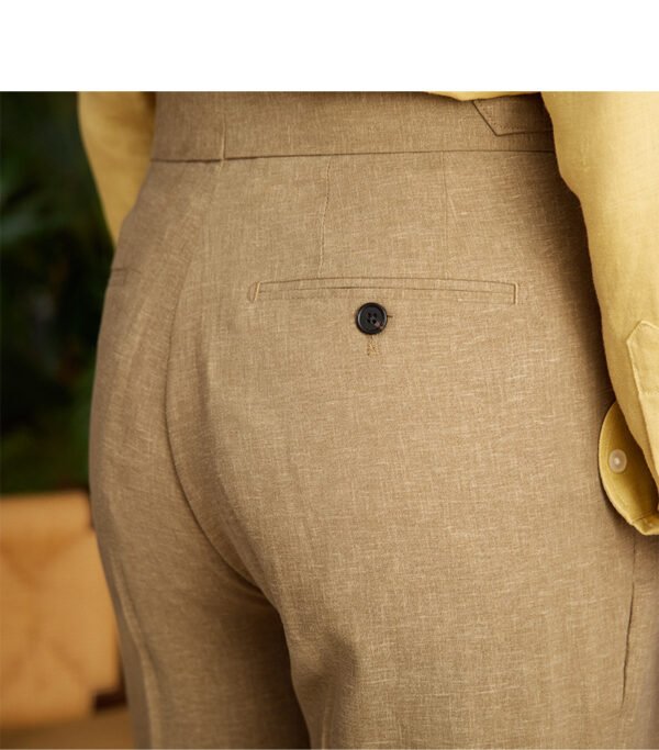 Lyocell Cotton Thin Skin Men Dress Pant High Waist Pant P0372 - Image 5