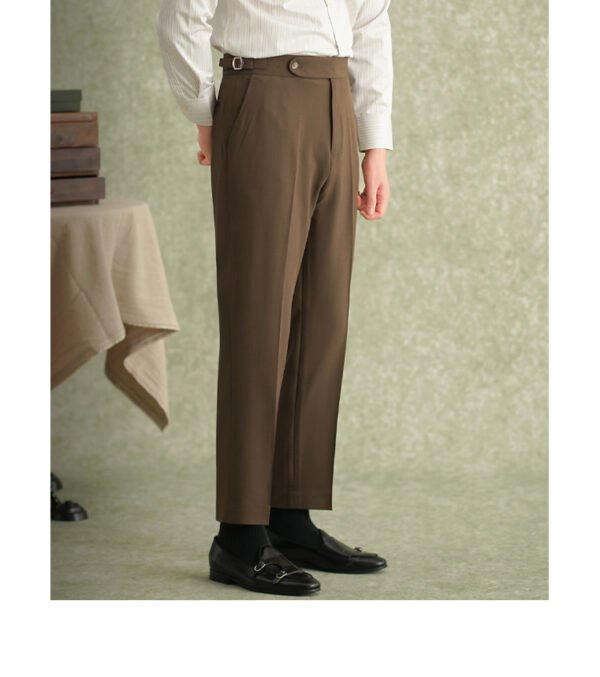 High Waisted Suit Pant Men P0374 - Image 5