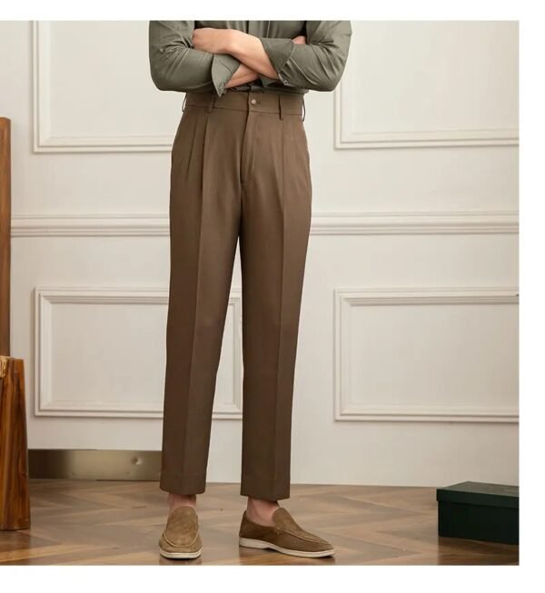 Business Office Trouser Men Solid Color Pants P0382 - Image 8