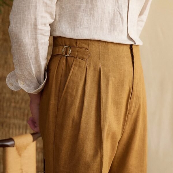 Linen Cotton Naples Straight Leg Pant man P0368