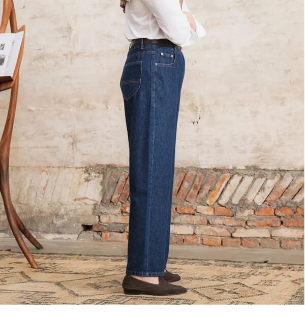 High Waist Straight Leg Jeans Men Trouser P0383 - Image 7