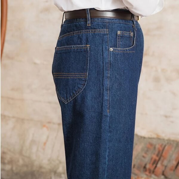 High Waist Straight Leg Jeans Men Trouser P0383 - Image 5