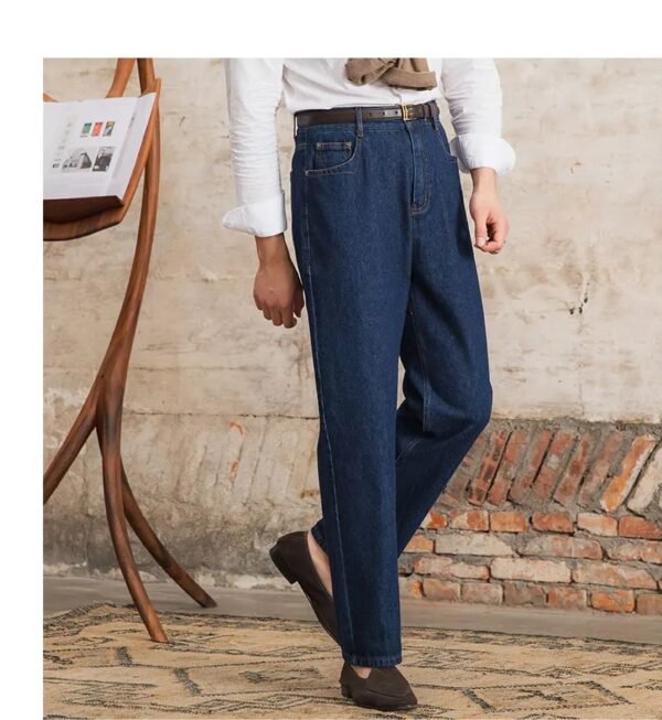 High Waist Straight Leg Jeans Men Trouser P0383 - Image 8