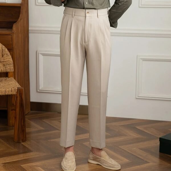 Business Office Trouser Men Solid Color Pants P0382 - Image 3