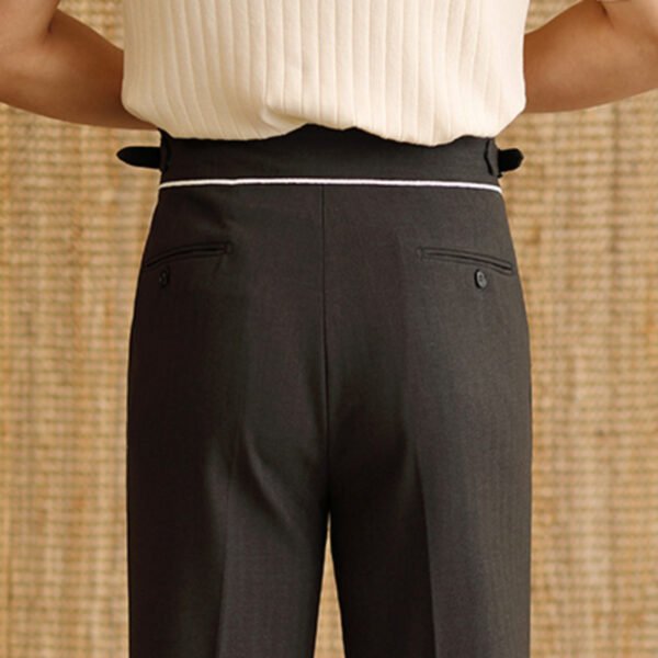 Straight Suit Pants For Men's High Waisted Trousers P0373 - Image 8