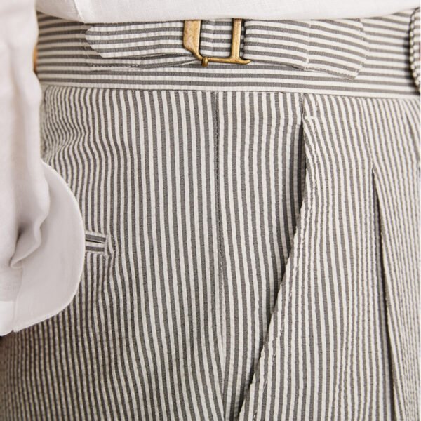 Striped High Waisted Straight Leg Pants Man P0364 - Image 6