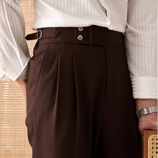 Pants Men's Straight Fit Business Pants Men's P0366 - Image 3
