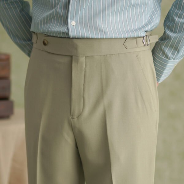 High Waisted Suit Pant Men P0374 - Image 9